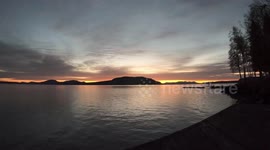 amazing sunrise over MT Kineo