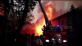 Chilean church burned down after violent protests in Santiago
