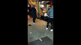 Cops arresting allegedly drug dealer at 4702 white plains road. Bronx