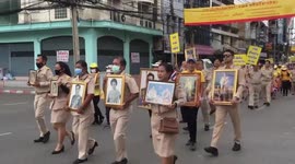 Thailand: Group Marches In Bangkok’s Pak Nam Samut Prakan Town To Show Support For Monarchy 2