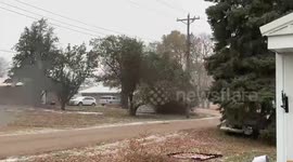 Watch as early season snow falls at Howard in South Dakota