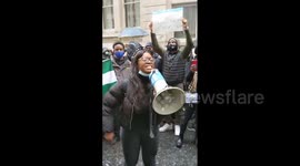 UK: EndSARS Protesters Gather Around Nigeria High Commission In London
