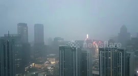 Philippines: Time-Lapse Of Tropical Storm Saudel’s Rainclouds Passing Over Manila