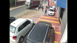 10-year-old cheats death after being run over by huge truck in India