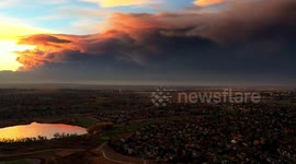 A wildfire sunset becoming the new norm in Colorado.