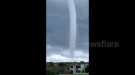 Huge waterspout spotted just off the coast of Greece