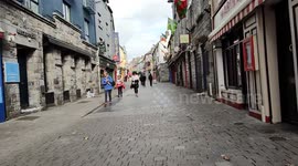 Shops and pubs closed on first day off six-week lockdown in Galway, western Ireland