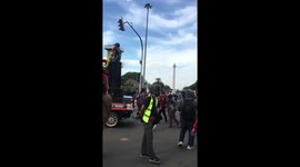 Indonesians take to the streets to protest new labor law in Jakarta