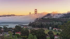 Foggy evening over the Golden Gate