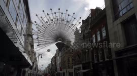 Christmas Lights Go Up In Bond STreet And Regents Street