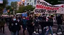 Dozens protest against government and police brutality in Madrid