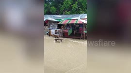 Locals struggle with Tropical Storm Saudel aftermath in the Philippines