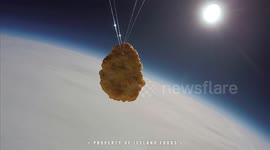 UK supermarket launched a chicken nugget into space and filmed its journey