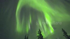 Spectacular real-time footage shows northern lights in skies above Sweden