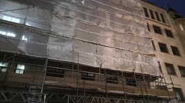 Scaffolding Blows Due To Bad Weather