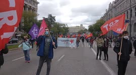 Dozens march in Madrid in support of public services