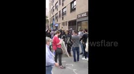 New Yorkers line up as early voting kicks off