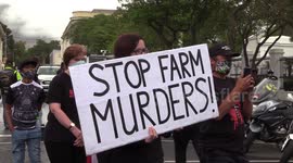 DA MEC speaks at protest where old South African flag is displayed