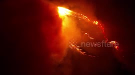 night fire nature wild