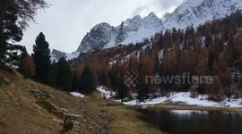 Autumn colors in the high French mountains.