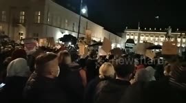 Hundreds protest against near-total ban on abortion in Poland