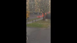 Road Workers using a flamethrower!!