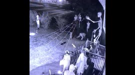 New Jersey man loses his balance on ladder while hanging up Halloween decorations