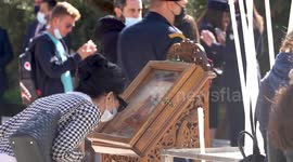 Police disperse Greek faithful gathered for Thessaloniki saint's day