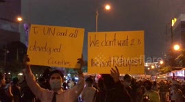 Thai anti-monarchy protesters converge on German embassy in Bangkok