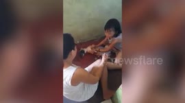 Heartbreaking moment schoolgirl bursts into tears after finding puppy had died