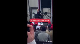 Trump talks about 'Made in America' as man has made in China Trump hat at rally