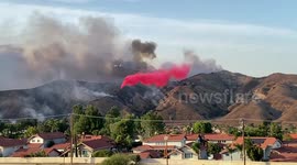 Air attack firefighting planes battle California's Blue Ridge fire
