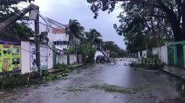 Aftermath of Hurricane Zeta in Mexico's Yucatan Peninsula