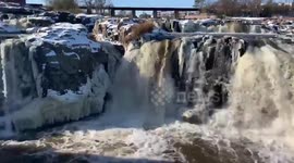 It's so cold that waterfalls have started to freeze in South Dakota as record-breaking cold weather continues