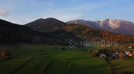 Stunning drone footage of autumn in the Austrian mountains