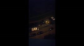 Belarusian ambulance expresses solidarity with protesters by showing white-red-white flag from the car window