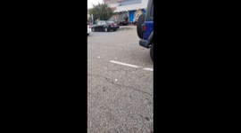 Police fighting shop lifter