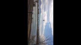 Sikorsky fire tanker leaving Boulder & flying west toward the Rocky Mountain fires