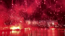Fireworks turn sky red in Split as Torcida celebrates 70th anniversary