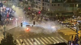 LA Dodgers fans spark chaos with bonfire on busy intersection after World Series win
