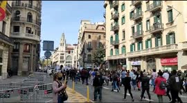 Tensions at anti-lockdown protests. Restaurant and hospitality workers took to the streets of Barcelona to protests new restrictions in place to curb the spread of COVID-19.