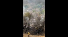 Hillsides turned into smouldering remains after Blue Ridge Fire