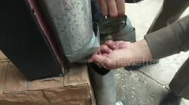 Two trapped kittens rescued from drain pipe at Thai police station