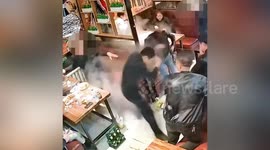 Two groups of diners pour soup over each other in argument at Chinese restaurant