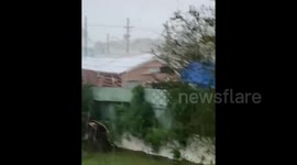 Aftermath of Hurricane Zeta's landfall in Louisiana filmed by local residents