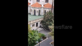 Newsflare Edit - France knife attack: Moment police fire shots inside church
