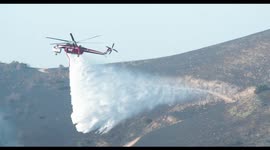 Helicopter crew work around the clock. Orange County are now able to return home from the Santiago Canyon Fires.