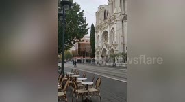 Locals flee from scene of fatal knife attack in Nice