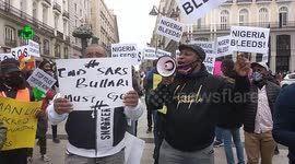 Nigerians rally in Madrid against Buhari