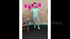 This cat just can't let his owner work out by herself!